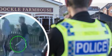 Man filmed brandishing large knife as brawl erupts at The Dockle Farmhouse
