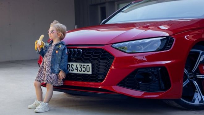 Audi blasted for 'revolting' auto advert featuring a little girl eating banana