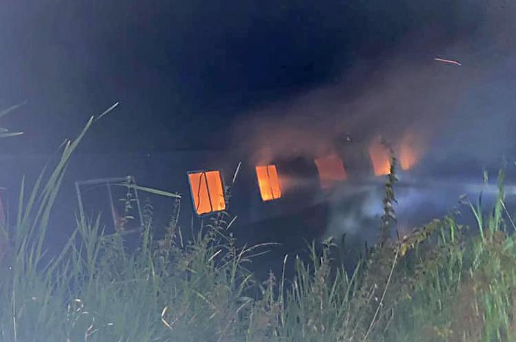 Narrowboat destroyed in blaze on Kennet and Avon Canal in Devizes