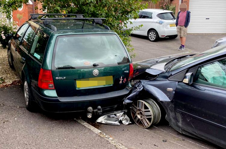 ‘High-speed’ police chase through West Wiltshire ends after parked car crash