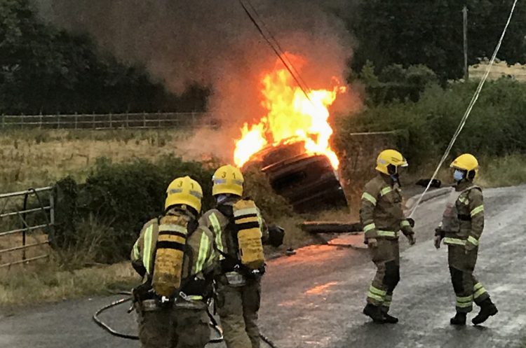 Fireball after suspected drink driver collides with telegraph pole in Salisbury