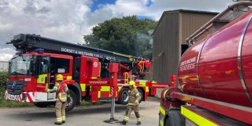 Firefighters battle blaze in industrial drier on West Stowell Farm near Pewsey