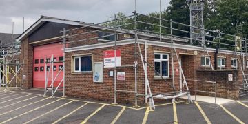 People witnessed climbing on Wiltshire fire station scaffolding in pitch black