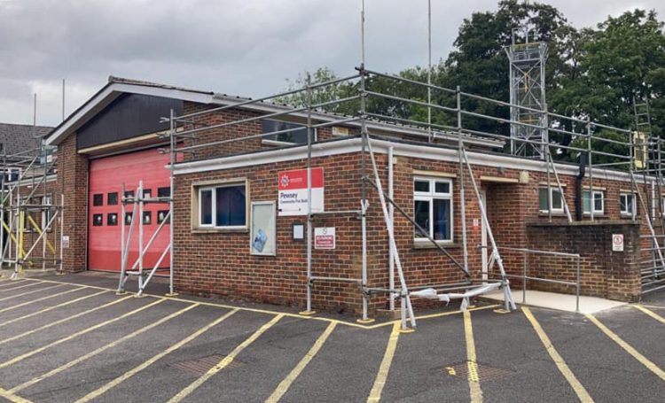 People witnessed climbing on Wiltshire fire station scaffolding in pitch black