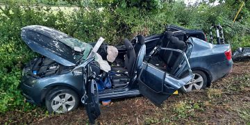 Firefighters free man trapped in car after crash with tree near Minety