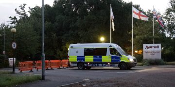 Riot vans patrol Swindon as businesses take security measures ahead of rave