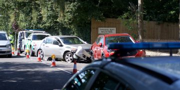 Ambulance-involved collision partially blocks Swindon road near busy crossroads