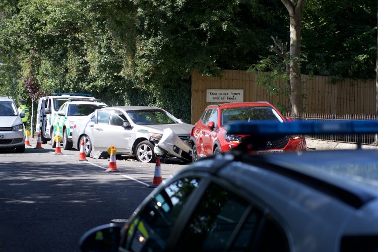 Ambulance-involved collision partially blocks Swindon road near busy crossroads
