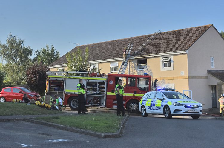 Firefighters battle serious fire at apartment block in Chippenham