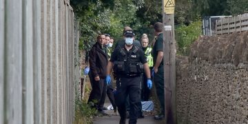 Alleyway in Corsham cordoned off as emergency services treat injured casualty