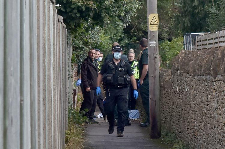 Alleyway in Corsham cordoned off as emergency services treat injured casualty