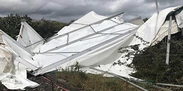 Trains cancelled after Storm Francis blows large marquee onto railway line