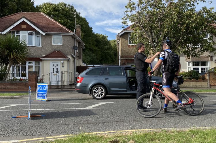 ‘Road closures apply to cyclists too’ police tell man who rode through crime scene