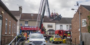 Huge emergency services response to man in cardiac arrest on roof in Swindon