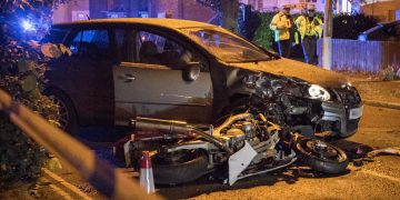 Motorcyclist suffers “significant injuries” in crash with car in Pinehurst Road
