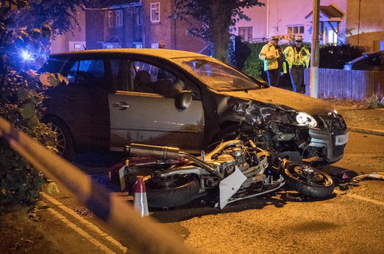 Motorcyclist suffers “significant injuries” in crash with car in Pinehurst Road