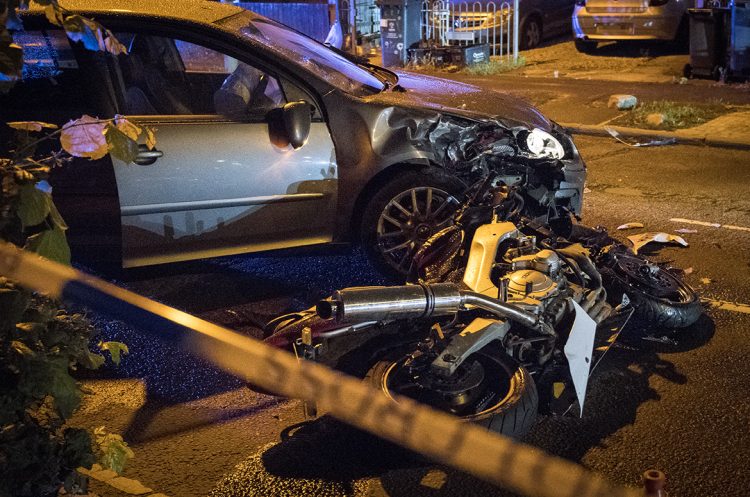 Motorcyclist suffers “significant injuries” in crash with car in Pinehurst Road