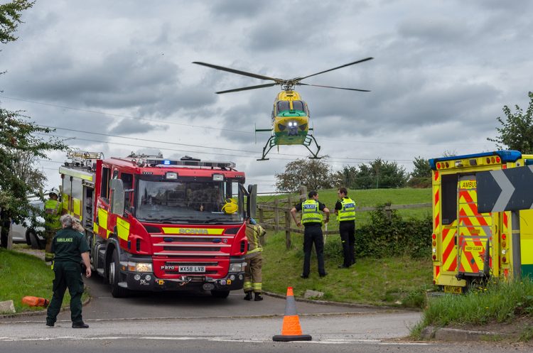 Three horses injured when Wiltshire Air Ambulance landed in their field
