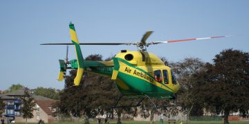 Wiltshire Air Ambulance lands for serious medical emergency in Calne