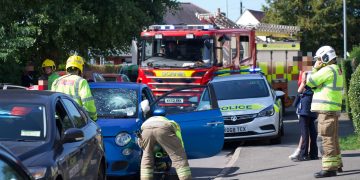 Swindon road closed as woman trapped in car after two-vehicle shunt