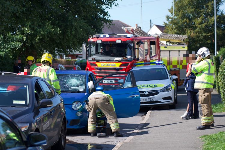 Swindon road closed as woman trapped in car after two-vehicle shunt