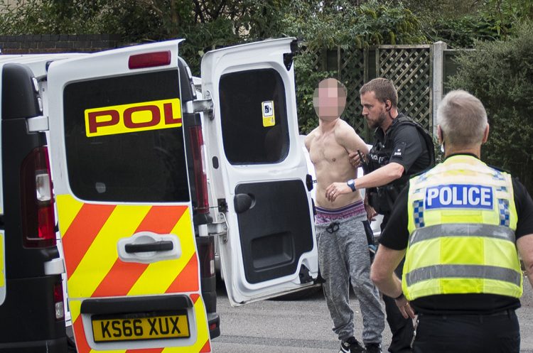 Suspect in ‘crack den’ arson attack detained fleeing the scene by police dog