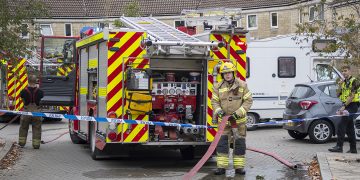 Man arrested on suspicion of arson with intent following fire at Chippenham flat