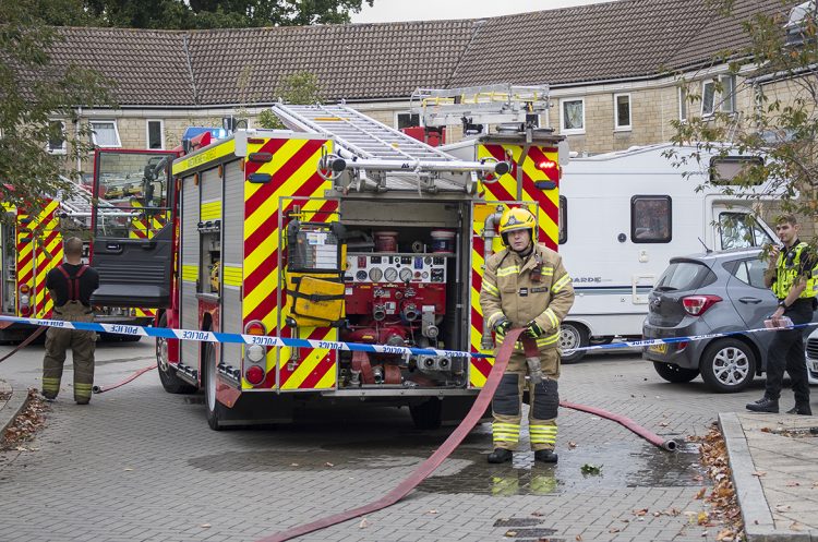 Man arrested on suspicion of arson with intent following fire at Chippenham flat