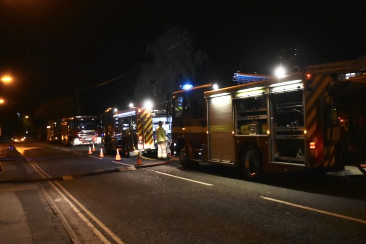 Five fire crews battling shed blaze in garden of property in Trowbridge