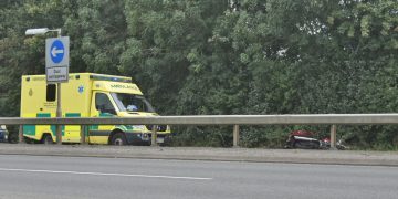 Melksham road partially blocked as paramedics treat injured motorcyclist