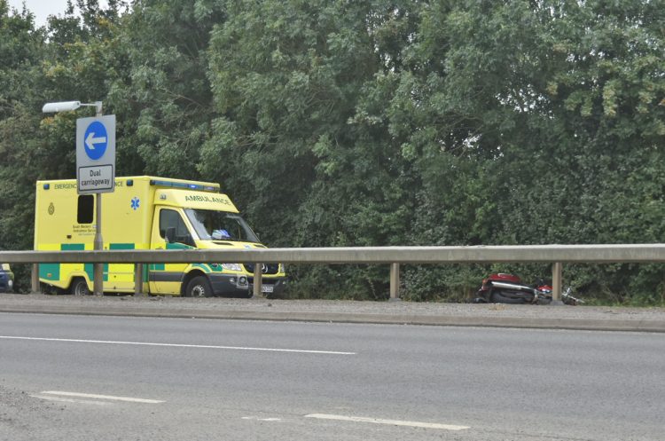 Melksham road partially blocked as paramedics treat injured motorcyclist