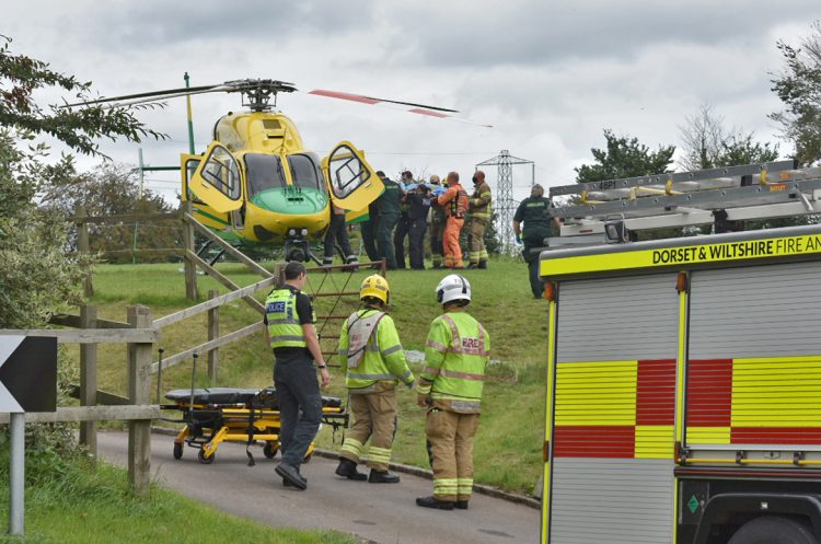 Man airlifted with serious injury after being crushed by vehicle near Devizes