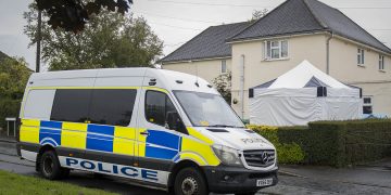 Forensic tent erected in garden of house as part of “ongoing investigation”