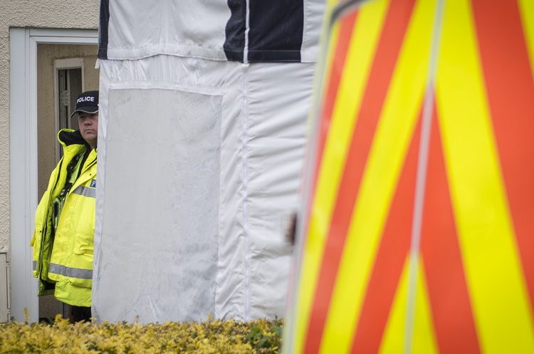 Forensic tent erected in garden of house as part of “ongoing investigation”