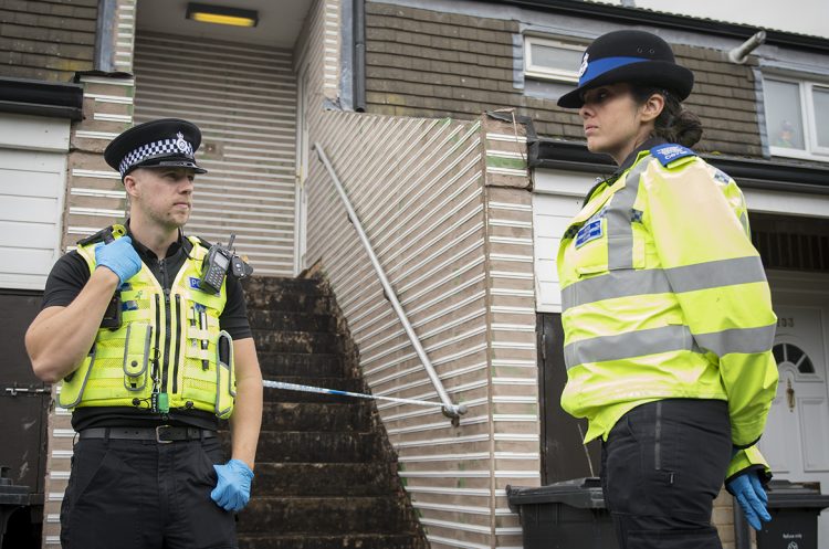 Police hunt suspect after man knifed in the neck and hit over head with brick