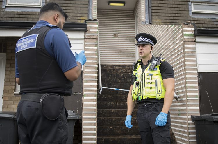 Police hunt suspect after man knifed in the neck and hit over head with brick
