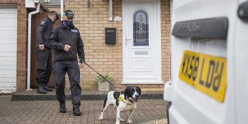 Major crime scene: Gloucestershire Police work at house in Swindon