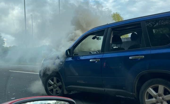 Vehicle fire on dual carriageway causes West Swindon traffic delays
