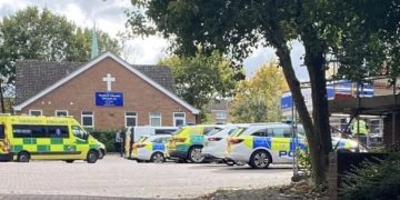 Large police presence after 18-year-old man stabbed near shops in Swindon