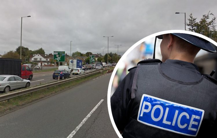 Woman arrested after toddler found in nappy and one sock on A40 near Oxford