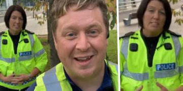 Assistant Chief Constable Deb Smith joins Swindon PCSO on cycle patrol