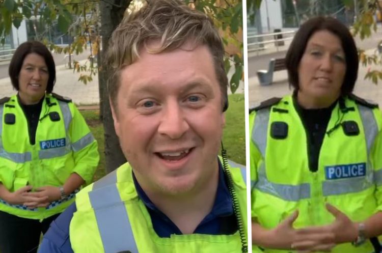 Assistant Chief Constable Deb Smith joins Swindon PCSO on cycle patrol