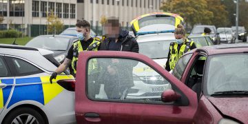 Police arrest two men at scene of two-vehicle road traffic collision in Swindon