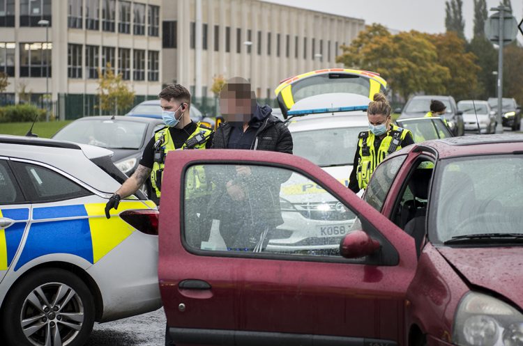 Police arrest two men at scene of two-vehicle road traffic collision in Swindon