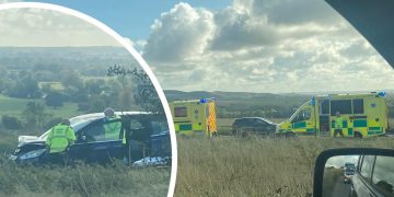 Main road blocked after crash on Bishops Cannings crossroads near Devizes