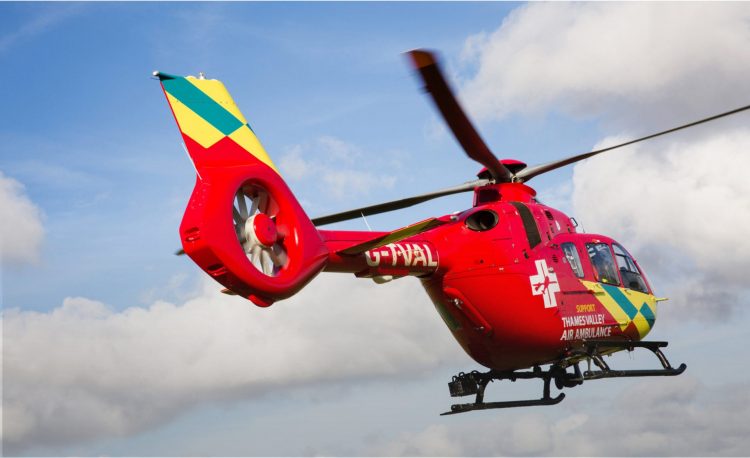 Thames Valley Air Ambulance lands in Swindon for medical incident on building site