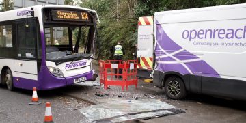 Bus passenger injured in collision with Openreach van in Chippenham
