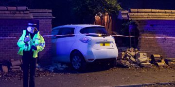 Main road through Devizes closed as emergency services attend wall crash