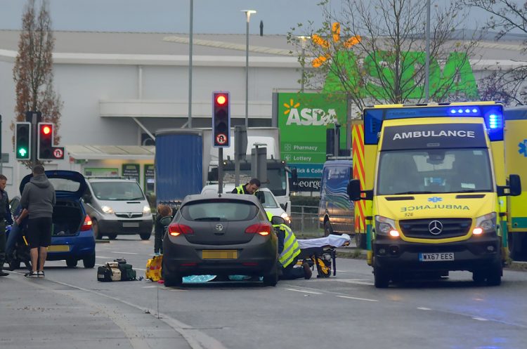 A350 in Melksham partially closed by police after man treated in middle of road