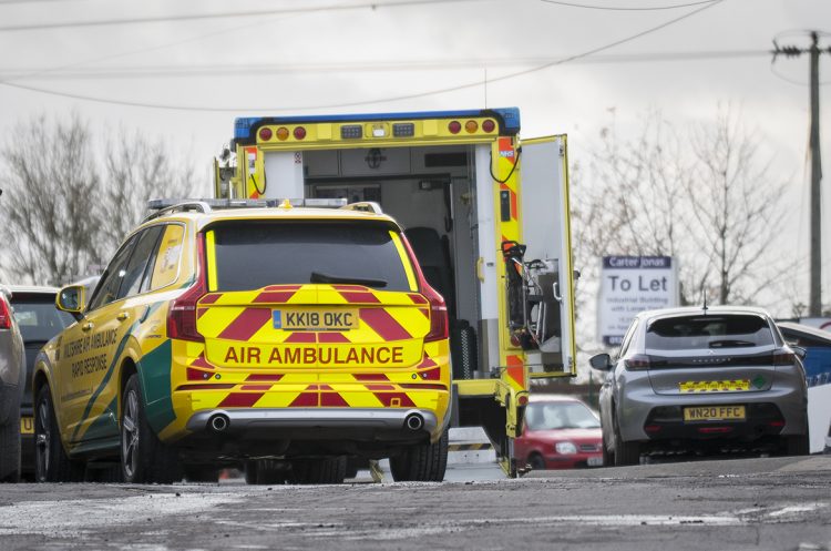 Wiltshire Air Ambulance lands for serious medical emergency in Corsham